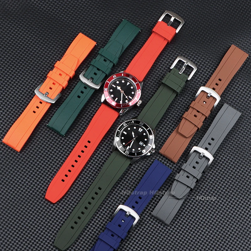 Enhanced Silicone Quick Release Sport Watch Strap - Soft Rubber Band in Vibrant Colors