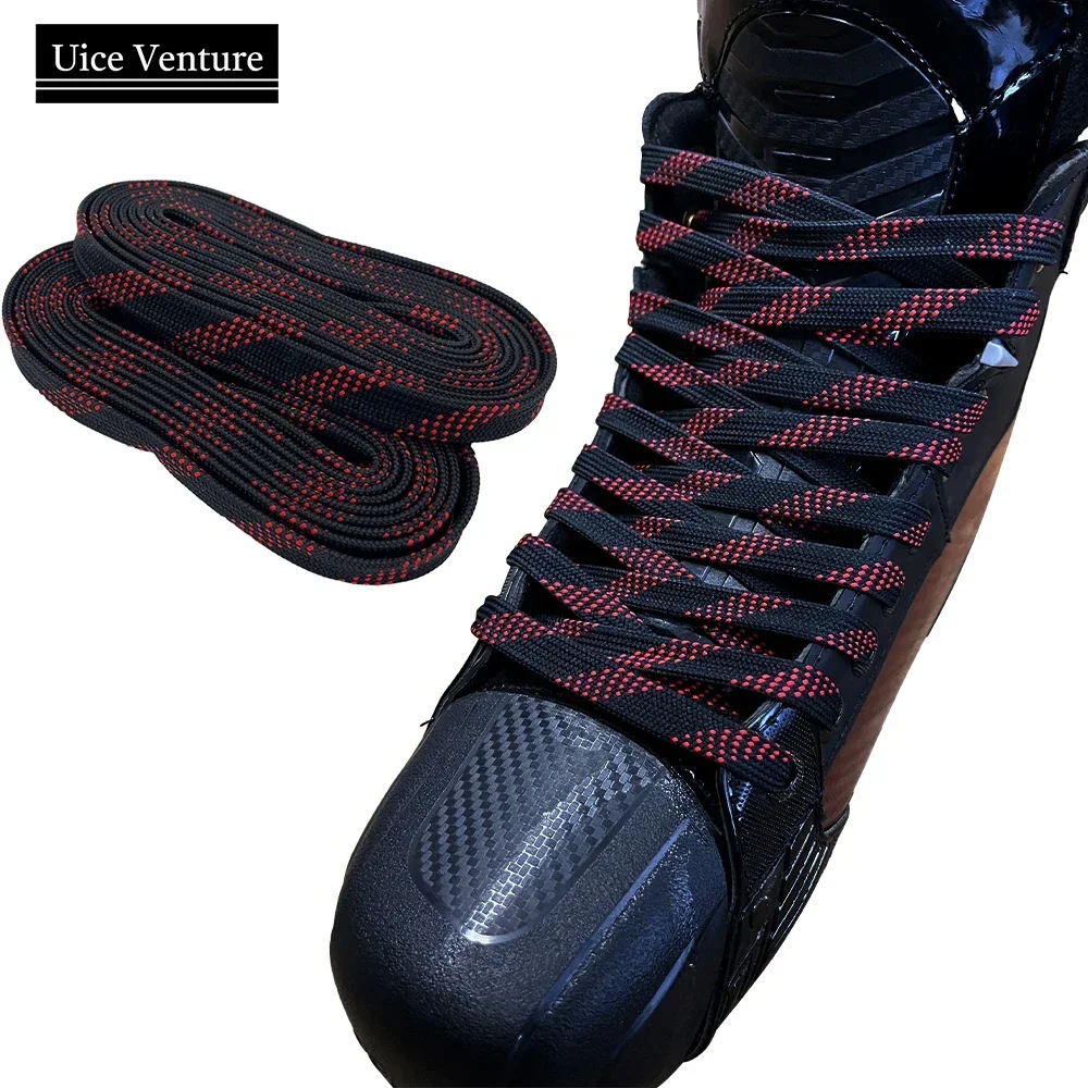 84-130inch Ice Hockey Shoelaces Hockey Skate Laces Box-Packed Dual Layer Braid Reinforced Waxed Tip Accessories hockey skate laces