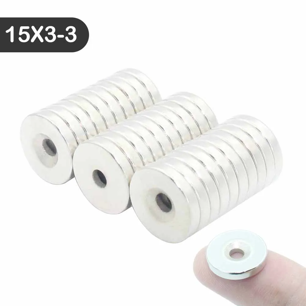 5-100 pcs Round Magnets Countersunk NdFeB Neodymium Magnet N35 Permanent With hole