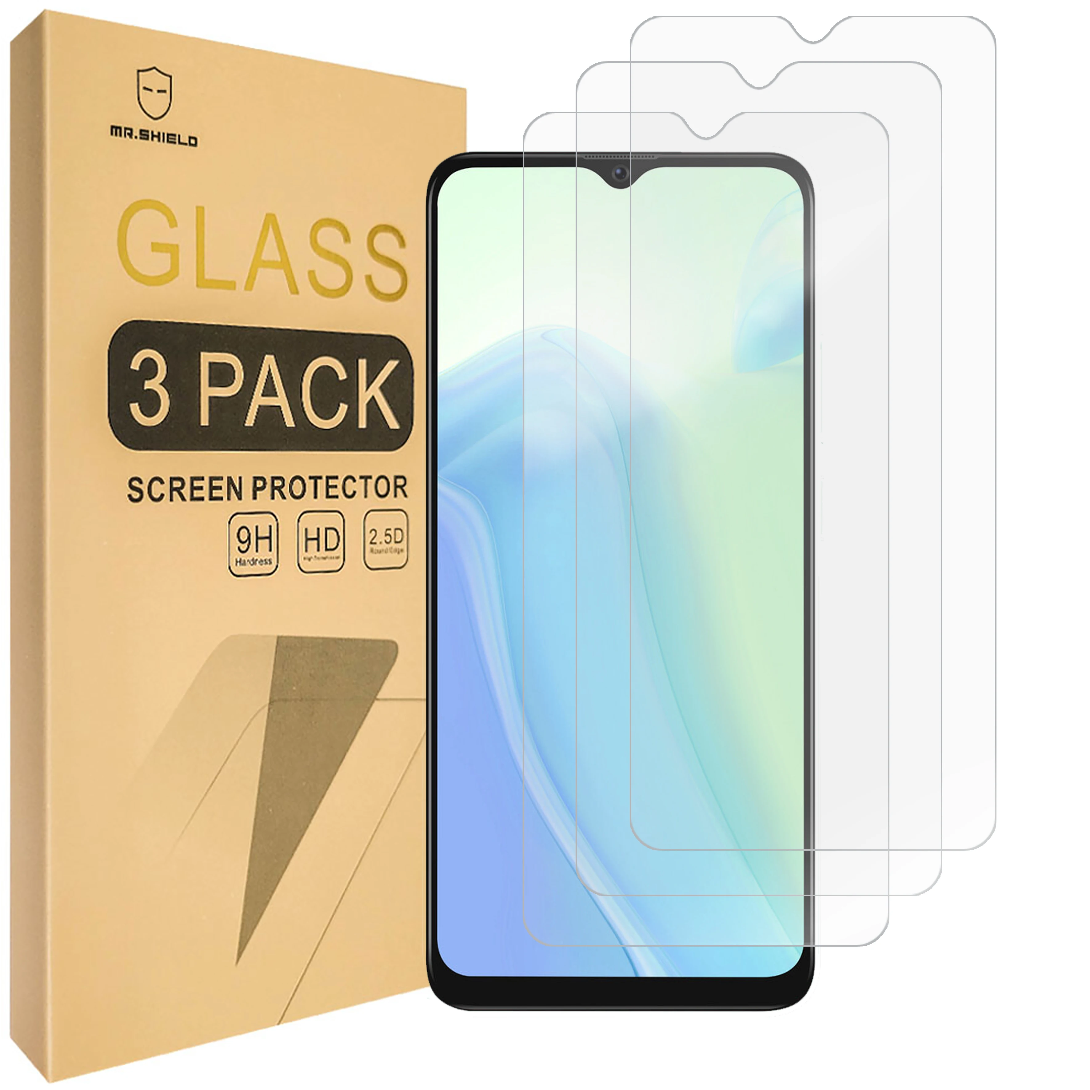 

Mr.Shield [3-Pack] Screen Protector For Blackview A70 / Blackview A70 Pro [Tempered Glass] [Japan Glass with 9H Hardness] Screen