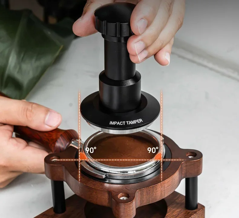 Description Picture 3 of item51/53/58mm Coffee Impact Tamper 304 Stainless Steel Espresso Tamping Hammer Constant Pressure Rotating Adjustable Barista Tool