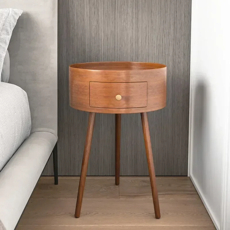 Round UltraNarrow Furniture for Living Room Modern Simple Nordic Light Luxury Small Hotel Homestay Bedside Table