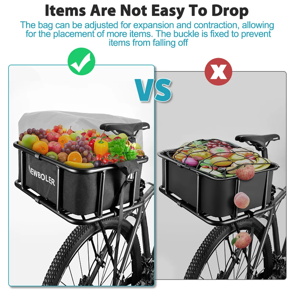 Bike Basket Rear Rear Bike Basket Iron Waterproof Large Capacity