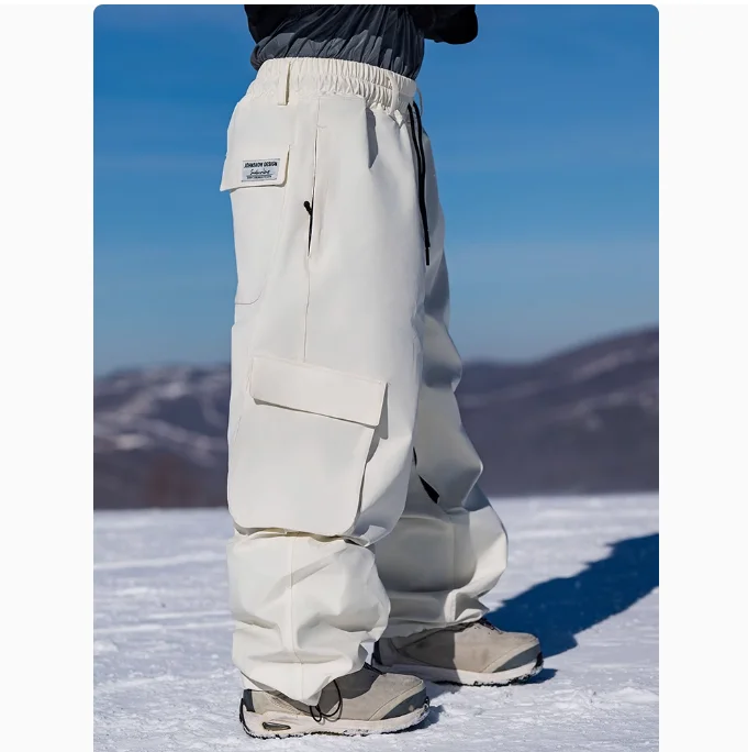 Ski Pants John Snow 3L Loose Snowboard Wear Waterproof Windproof Warm Snow Trousers Women Men Jumpsuit Winter Outdoor Skiing Pants