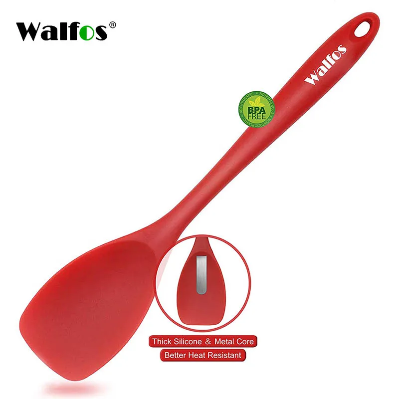 Food Grade Silicone Cooking Spoon Essential Heat-Resistant Flexible Nonstick Silicone Baking Mixing Spoon Spatula kitchenware accessories