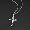 Dropshipping Stainless Steel Amazing Grace Cross Necklace Religion Jesus Fashion Pendants For Women Men Best Friend Gift Jewelry 5