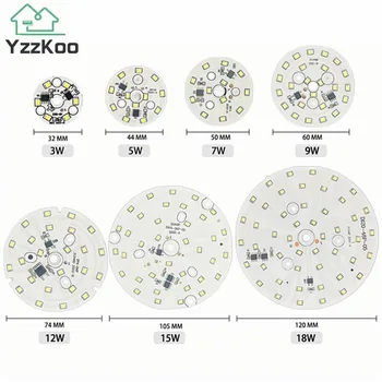 다운라이트 LED 다운라이트 칩 조명 스포트라이트, SMD 2835 라운드 라이트 비즈, AC 220V-240V, 3W, 5W, 7W, 9W, 12W, 15W, 18W