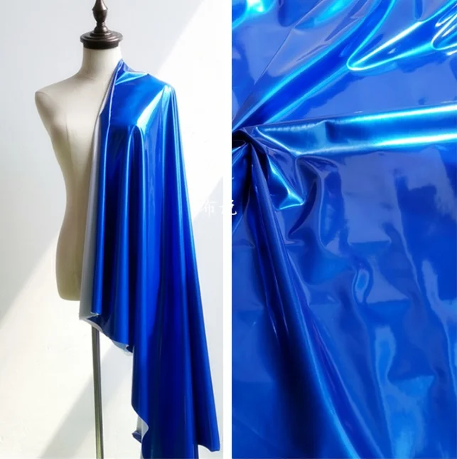 Mirror PU Leather Fabric Glossy Stretch Faux Leather PVC Material for DIY Sewin… - Image 3