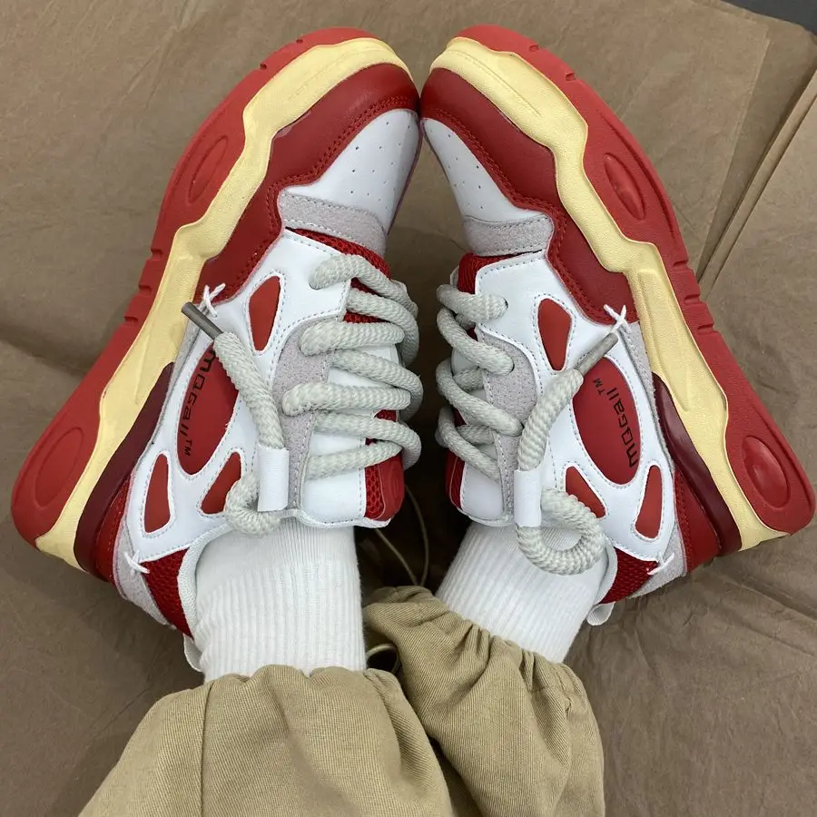 Spring and Autumn New Women's Trend Breathable Dad Shoes Retro Thick Sole Casual Shoes