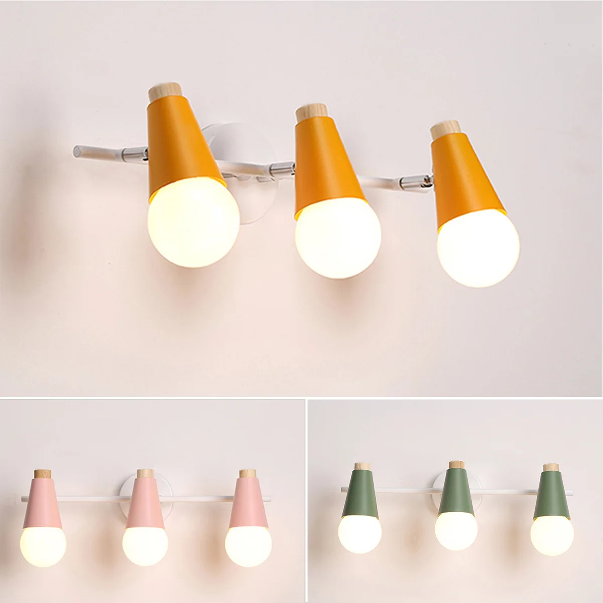북유럽 거울 헤드라이트 LED 크리에이티브 마이크 욕실 거울 캐비닛 라이트, 드레싱 테이블 드레싱 라이트, 벽 조명