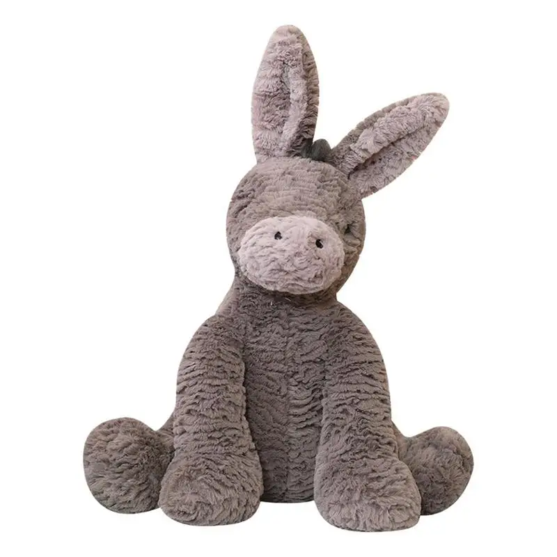 

Donkey Plush Toy Cute Expression Soft And Comfortable Stuffed Animal Sitting Donkey Huggable Pillow Doll Toy Gift For Kids Adult