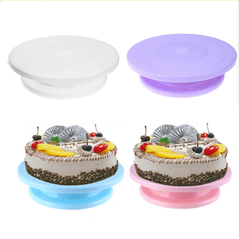 Round Cake Stand Rotating Wheel Cake Spinner Stand For Decorating Cake  Icing Tools For Kids Cake Lovers Cake DIY For New Year - AliExpress