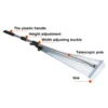 Garden Hoe Leaves Rake Portable Scalable Gardens Cleaning Tool With Flexible Teeth Rod 2