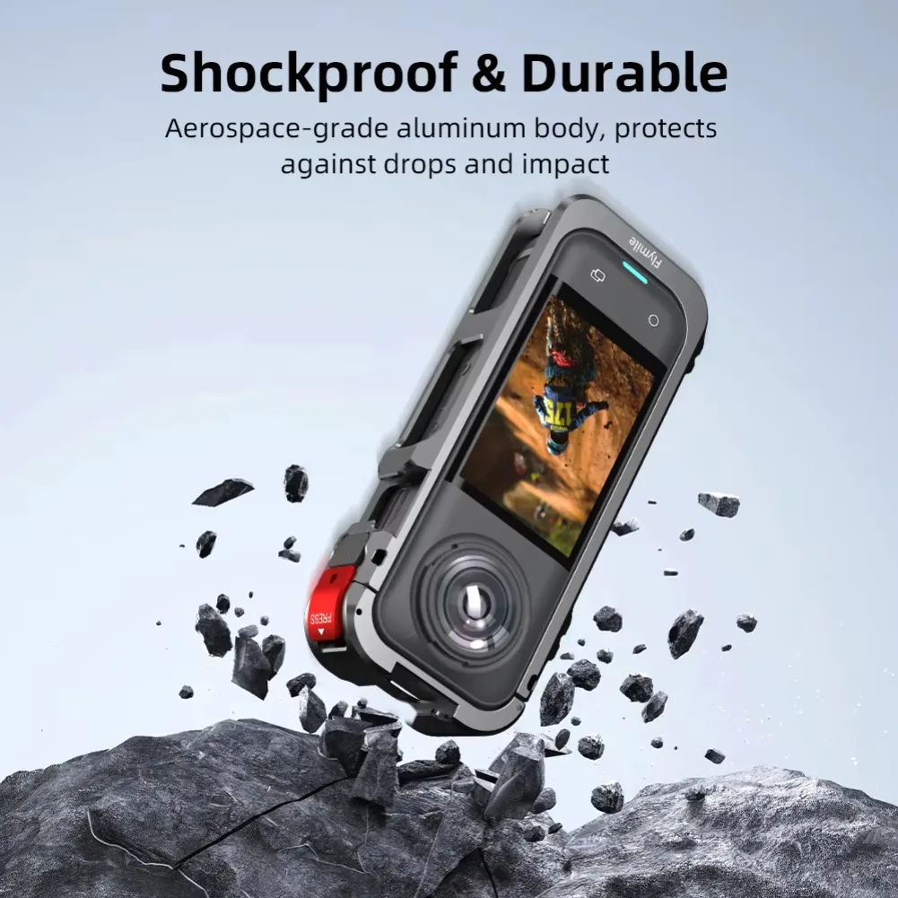 Action Camera Protective Case Frame Cage 1PCS Protective Frame Housing Case with Cold Shoe Mount for Insta 360 X5 Accessories