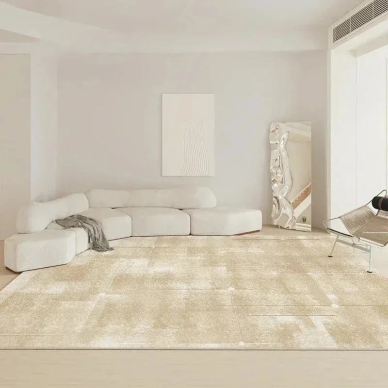 Living Room Large Area Beige Gradient Carpet Bedroom Bedside Floor Mat Soft Velvet Rug Modern Minimalist Home Decoration Rugs 3