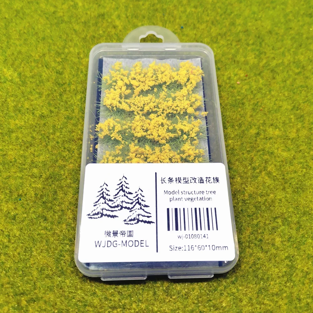 DIY Miniature Garden Decor: Durable Static Scenery Grass Tufts and Flower Clusters for Wargame and Sand Table Layouts