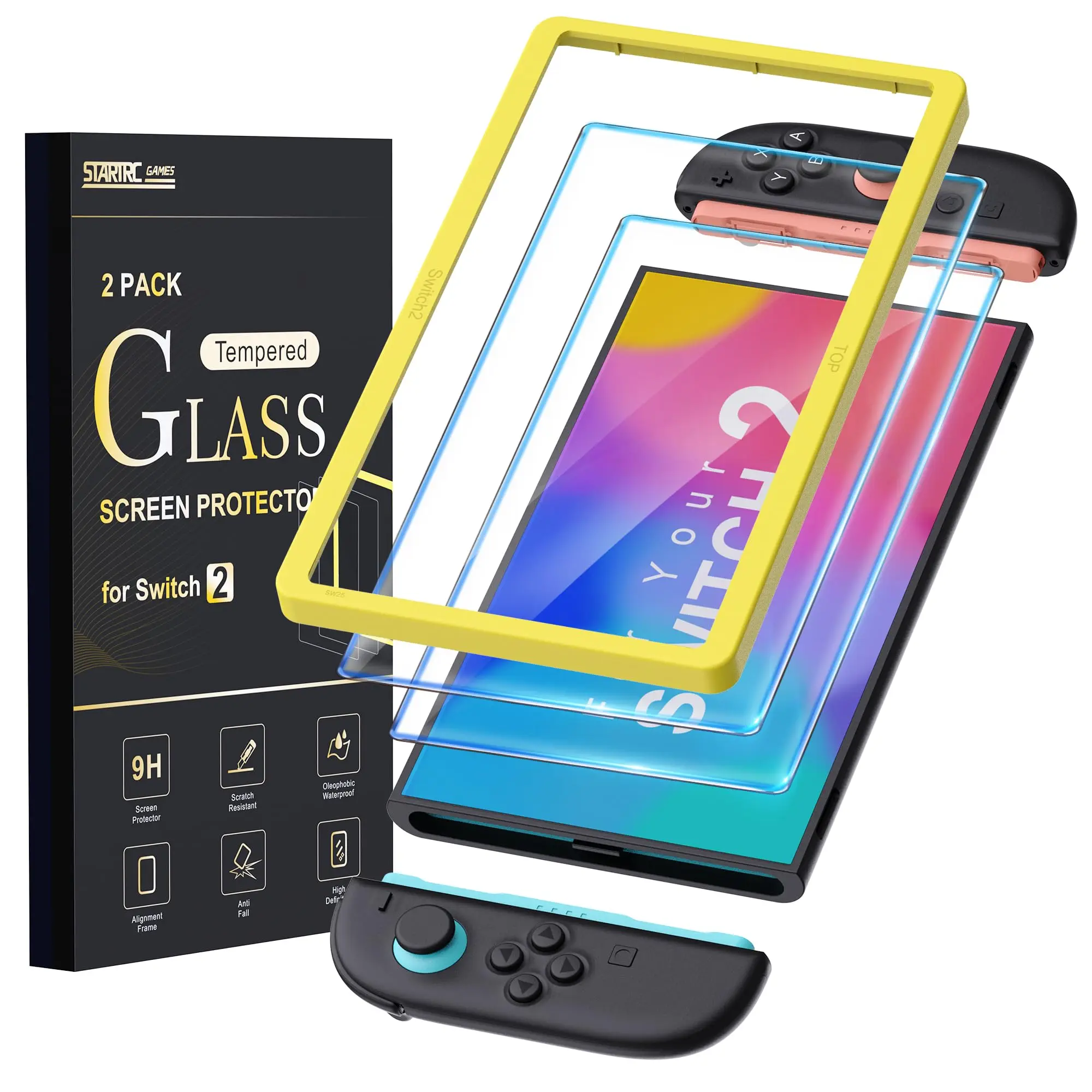 Premium HD Clear Screen Protector 2-Pack with Easy Alignment Frame - Anti-Scratch Shield