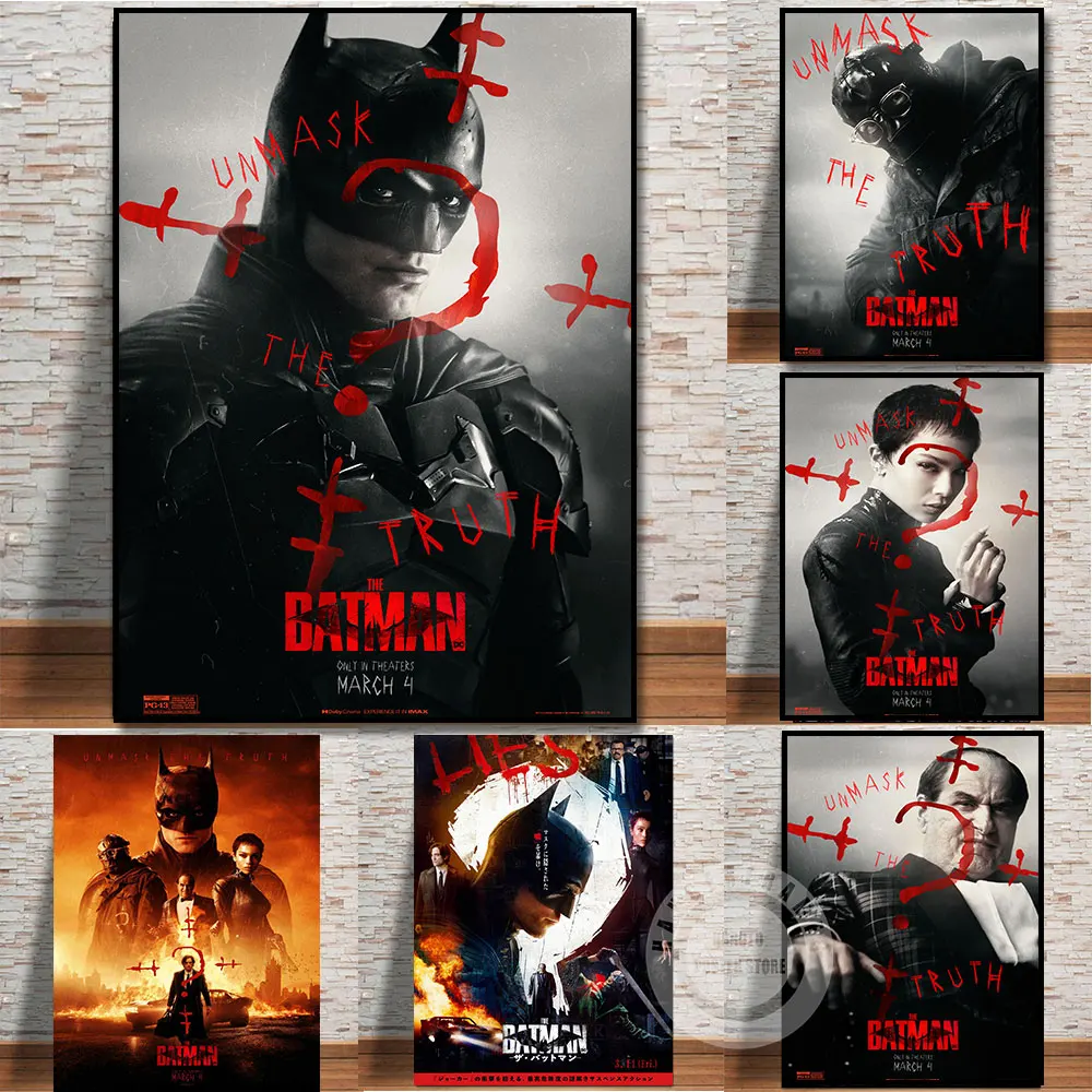 Bandai Batman 2022 новые фильмы художественные плакаты принты на холсте картина без