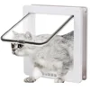 Cat Door Flap 4 Way Locking Cat Door For Interior Exterior Doors Large Pet Door For Cats Small Dogs Outer Size 9.84 x 9.25in