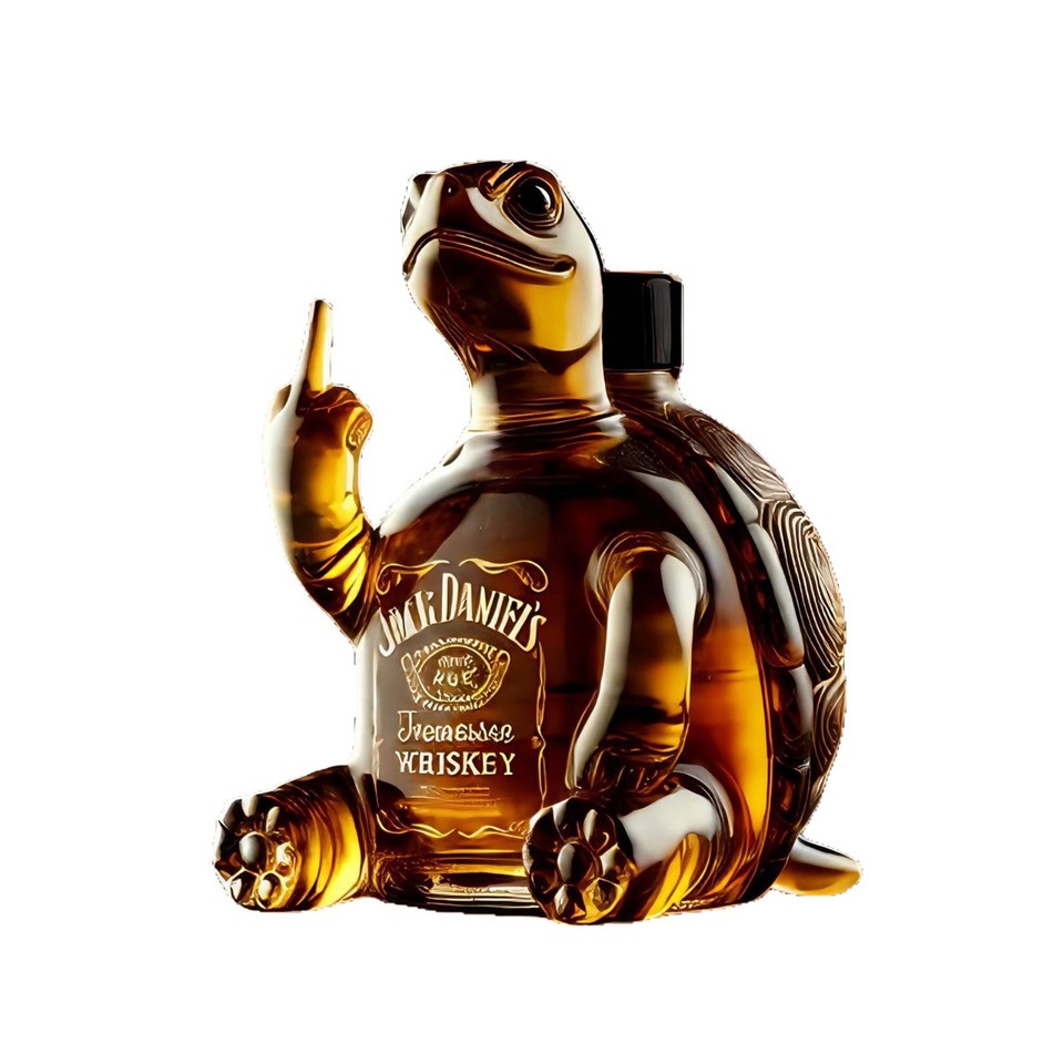 Funny Middle Finger Whiskey Glass Decanter Duck Turtle Dog 10Oz Glass Whiskey Wine Bottle Statue Decoration For Bar Office Home