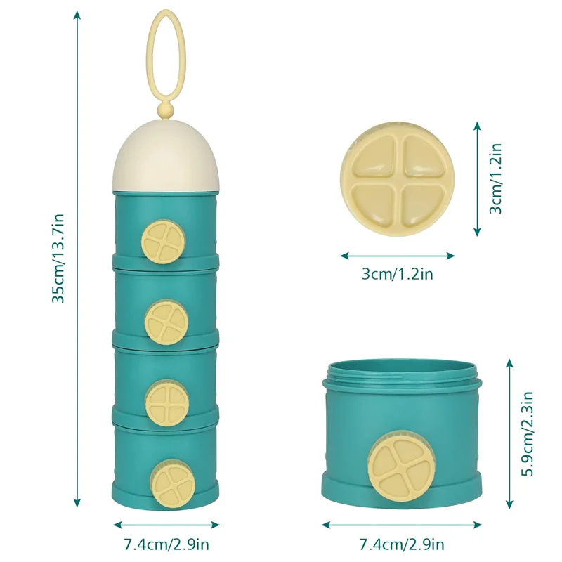 Portable Baby Food Storage Box 3 4 Layers Side Opening Milk Powder Box Non-Spill Infant Essential Cereal Toddler Snack Container baby food storage containers portable food storage box baby milk powder dispenser