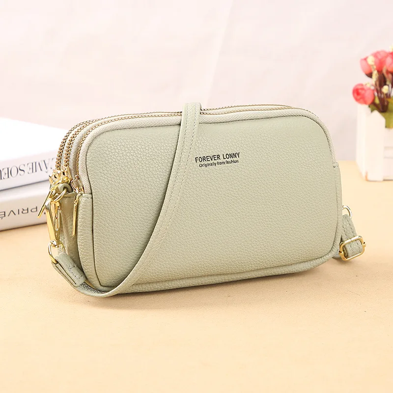

3 layers Crossbody Bag PU Leather Purse Cell Phone Shoulder Bag Messenger Bags Fashion Daily Use For Women Wallet Small HandBags