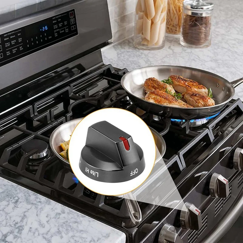 HOT！-5Packs DG64-00473B Stove Gas Range Knobs For Samsung Oven Knobs Replacements 6