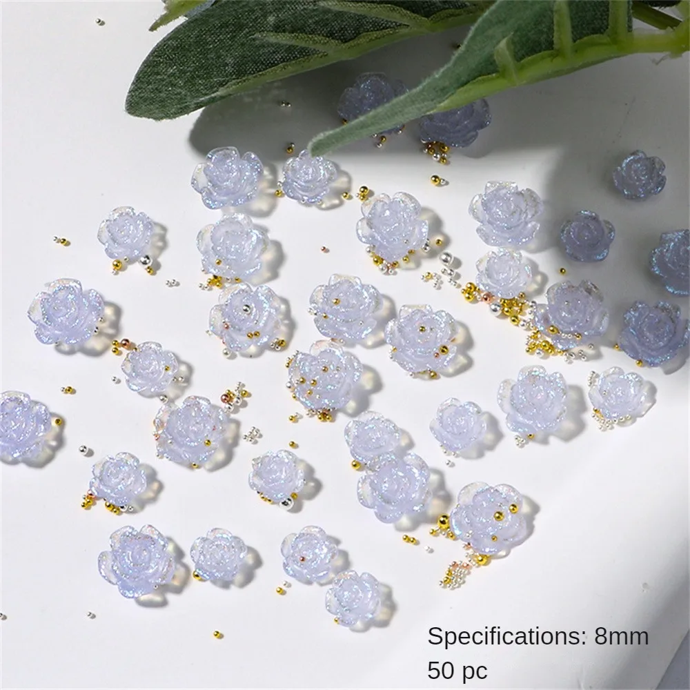 독특한 시크 카멜리아 액세서리, 높은 요구, 혼합 네일 액세서리 장식, 장미 장식, 8mm 필수, 2 세트, 3 세트