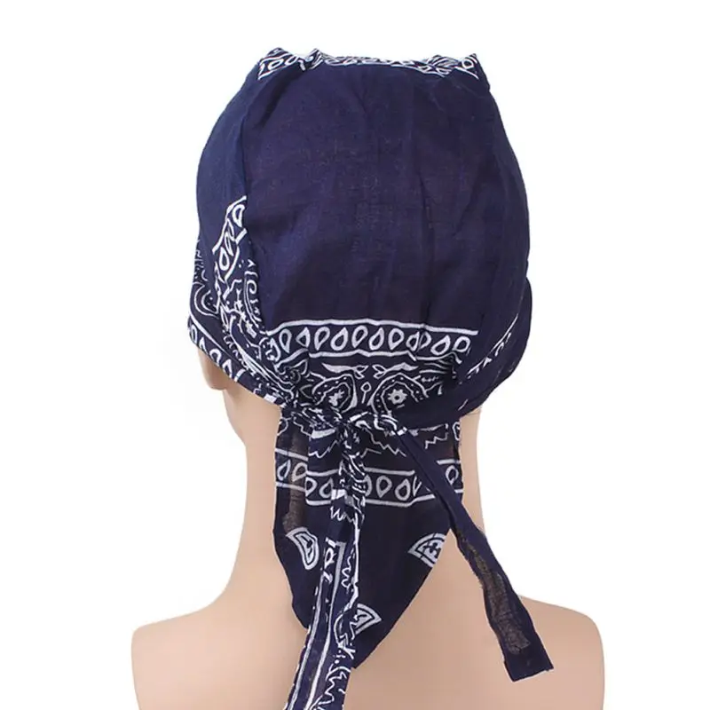 Bandana Skull Cap Beanie Adjustable Cotton Biker Hat Hood Headband Headscarf Doo Rags Head Wraps Costume