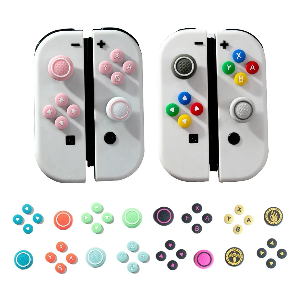 New Silicone Soft D-pad Cross Button ABXY Key Sticker Skin Case
