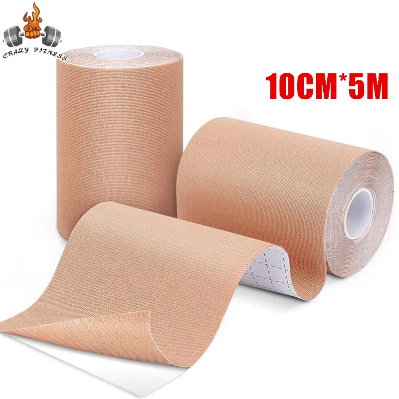 10cm5mKinesiologySportsTapeWaterproofElasticCottonTapesforMuscleSupportRecoveryCare