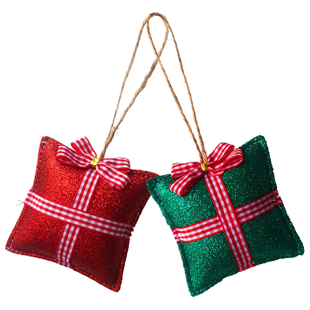 

2pcs Christmas Gift Boxes Decorations Christmas Tree Decorations Xmas Gift Boxes Hanging Ornaments