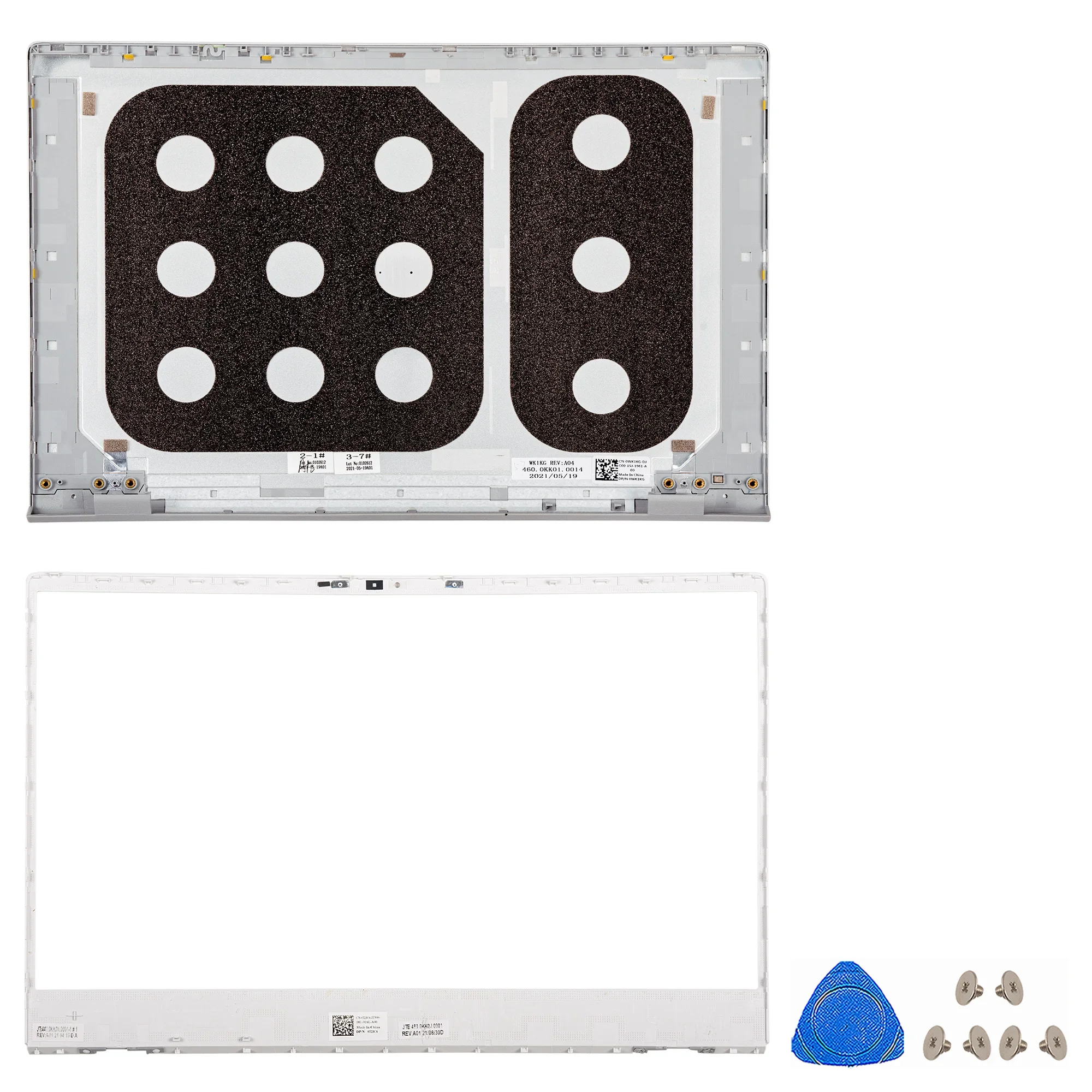 Enhanced 14-inch LCD Laptop Cover and Component Set - Includes Back Cover, Top Case, Front Bezel, Palmrest, Bottom Cover, and Hinges