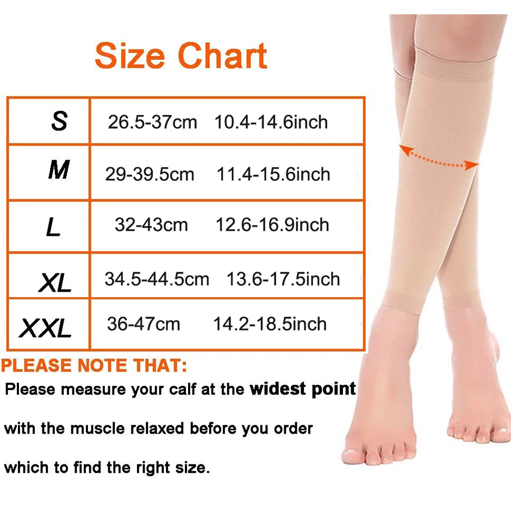 ZIXINGA Polpaccera A Compressione Calze Senza Piede, Gamba Elastico Sport per Uomo E Donna per