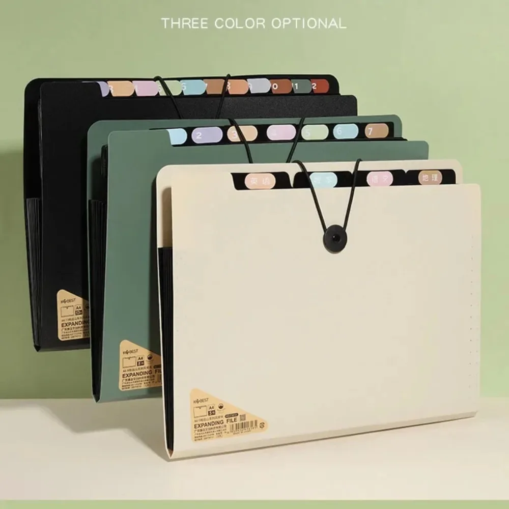 8/13 Layers A4 File Folder Storage Bag Test Paper Desktop Expanding Organizer Multi-Layer School Stationery Office Supplies