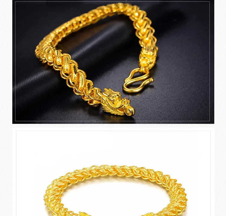 Pure Gold 18 KT Color Bracelets Jewelry for Men Bro Never