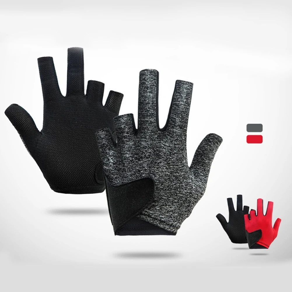 Billiards Glove Anti-slip Sweat-absorbing Breathable Men Women Left Hand Snooker Cue Sport 5-Finger Glove Billiards Accessory 1Pc