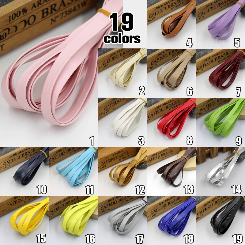 3 Meter Faux Leather PU Bias Binding Tape 10mm Sewing Piping DIY Craft Patchwork Upholstery Textile Webbing Ribbon