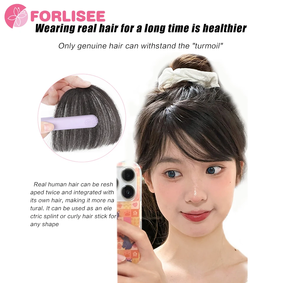 FOR Liu Hai Wig [Sweet Girl Ceiling] Oblique Liu Hai Air Liu Hai Invisible And Traceless Forehead Wig Piece