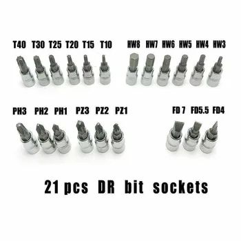 46PCS Socket Set Metric Wrench 1/4