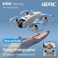 V66 Mini Drone 4K Profesional Dual Camera Headless Mode Obstacle Avoidance WiFi FPV Dron 360° Flip RC Quadcopter Toys for Kids 2