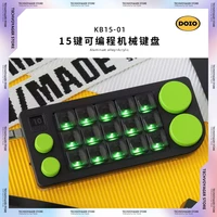 DOIO KB15-01 Mini Mechanical Keypad Aluminum Alloy Programmable PS/PR PC Custom Wired Keyboard E-Sports Accessories Gifts