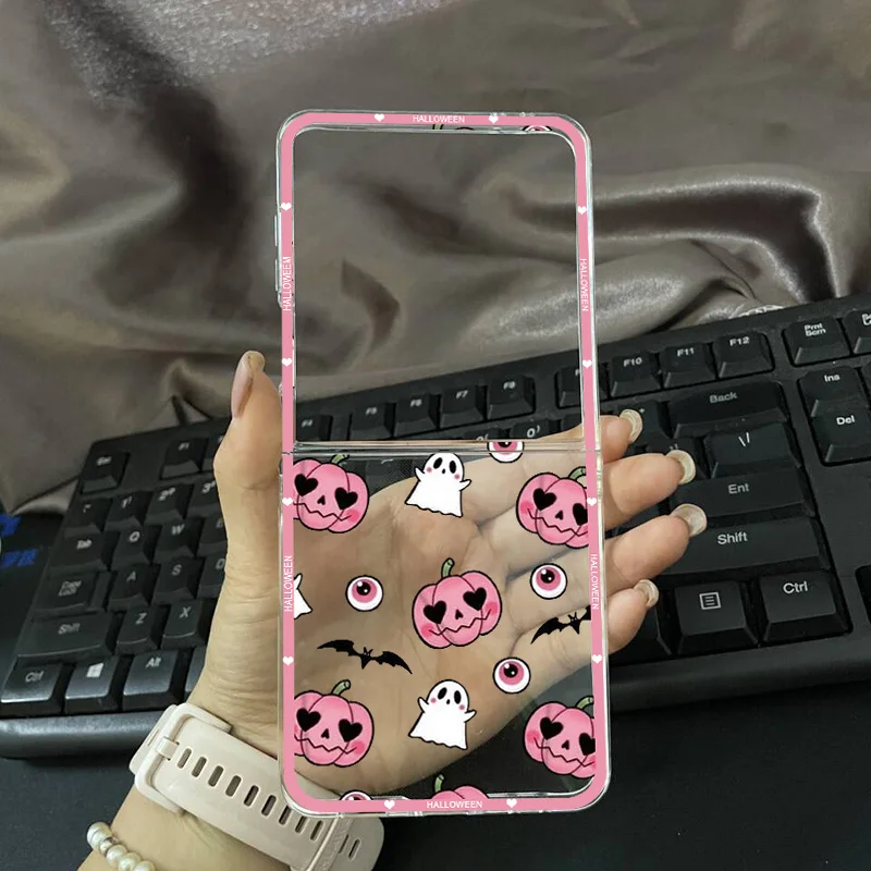 Funny Halloween Ghost Pumpkin Monster Clear Phone Case
