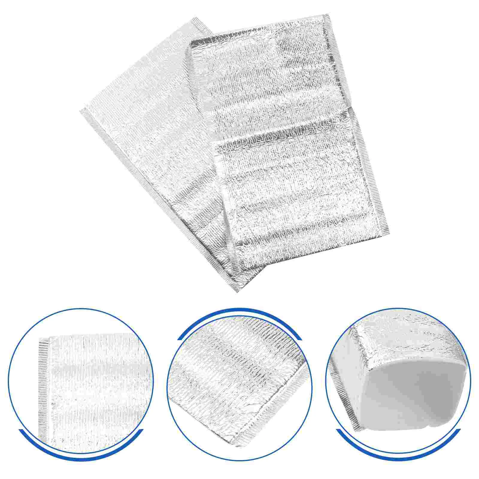 UPKOCH 20pcs Disposable Thermal Food Pouches - 30x30cm Aluminum Insulation Bags For Hot/Cold Takeout, Picnic, Camping