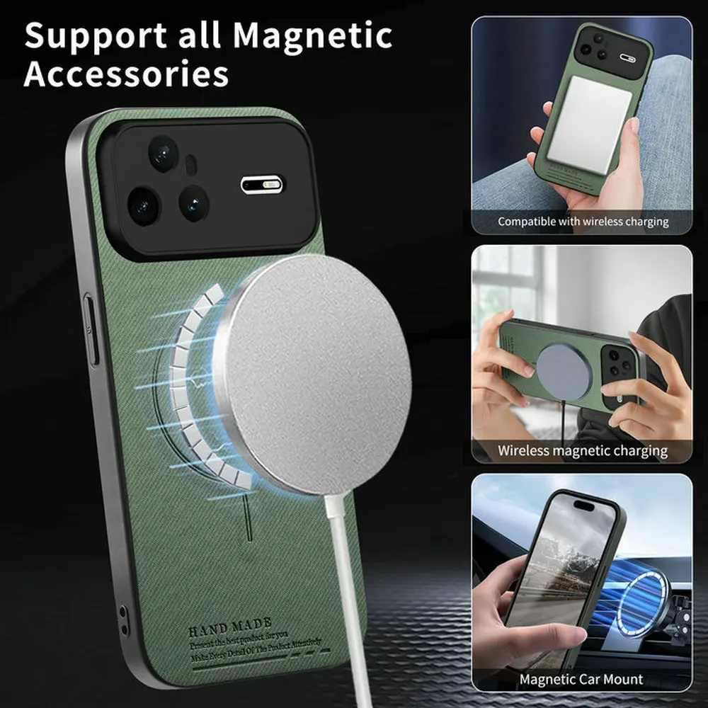 Luxury 360° Protective Magnetic Back Cover with Camera Shield