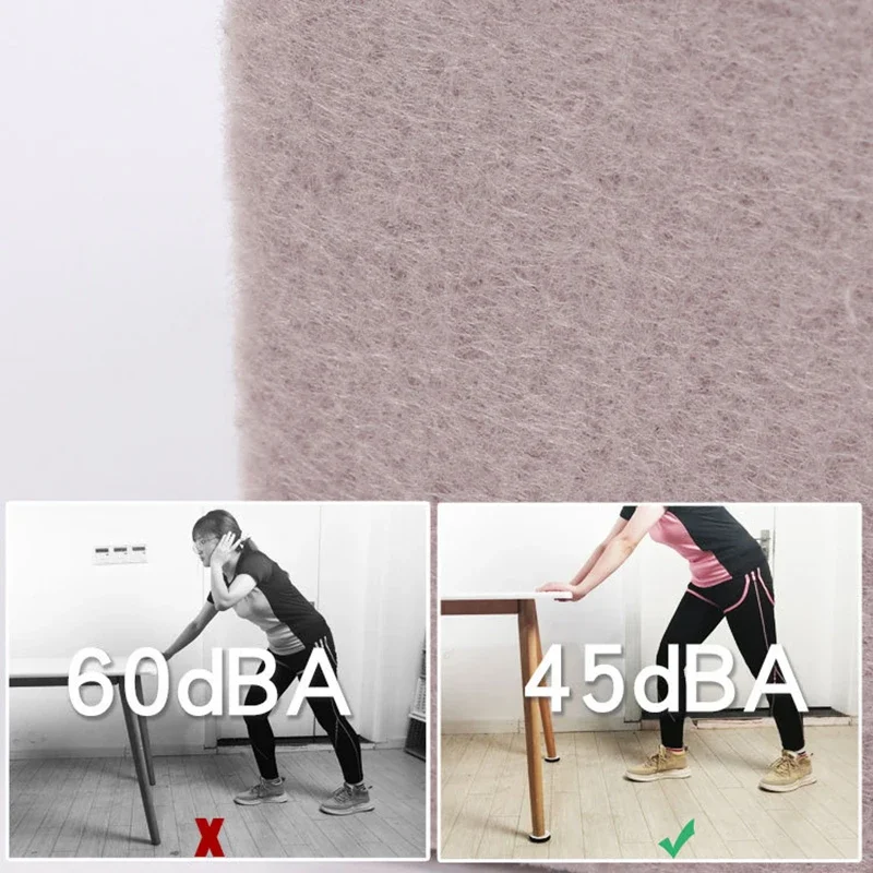 Table Leg Heightening Pad  Shape Round Square Silent and Wear-resistant Protects The Floor Carbon Steel felt EVA Black White