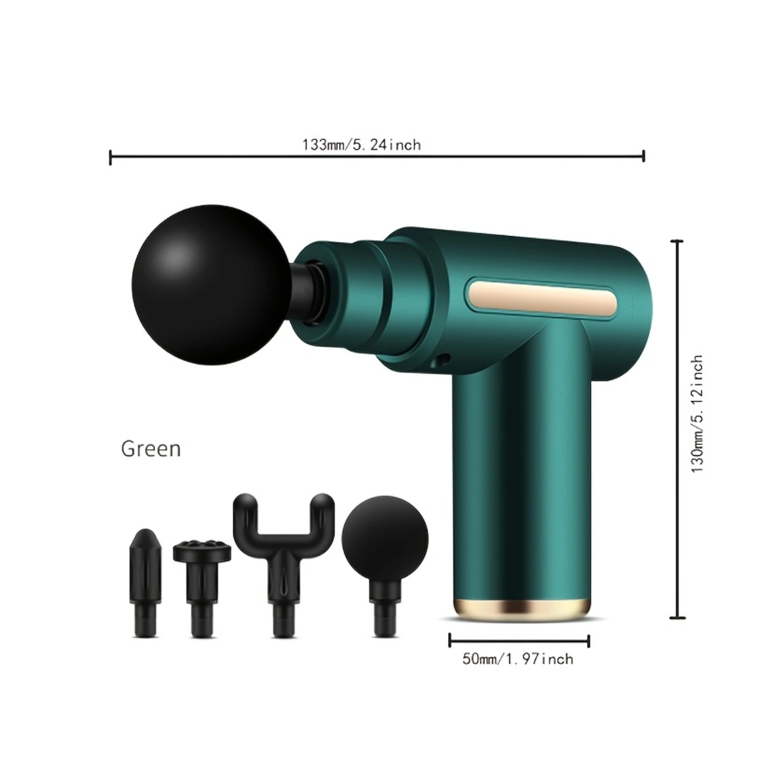 Massage Gun Fascia Deep Tissue USB Recharge 4 Heads Travel Home Handheld Electric Massagers For Body Mus