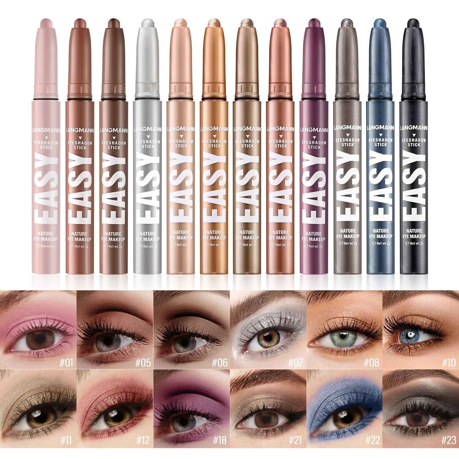 Metallic Pearlescent Eye Shadow Stick Shimmer Blue Eyeshadow Cream Brighten Highlighter Eyeshadow Pen Waterproof Eyeliner Makeup eye shadow eyeshadow stick eye shadow stick