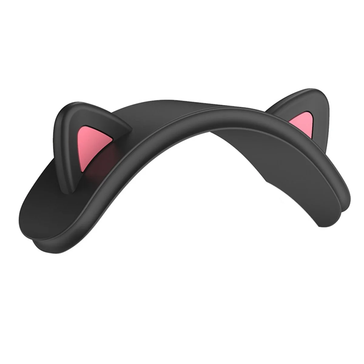Per Apple Airpods Max Cuffie Bluetooth Wireless Multifunzionali Crossbar Cat Ear Cover Protettiva In Silicone, Nero