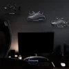 6 Pcs Transparent Acrylic Shoe Rack Floating Shelves Wall Mounted Display Shelf Sneaker Storage Wardrobe ganizer Home Garden 1